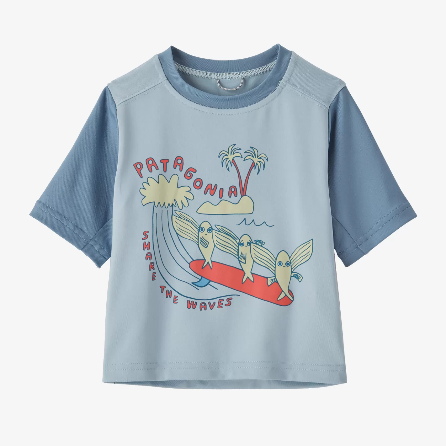 Patagonia Baby Capilene® Silkweight T-Shirt Plank Party: Steam Blue Outlet