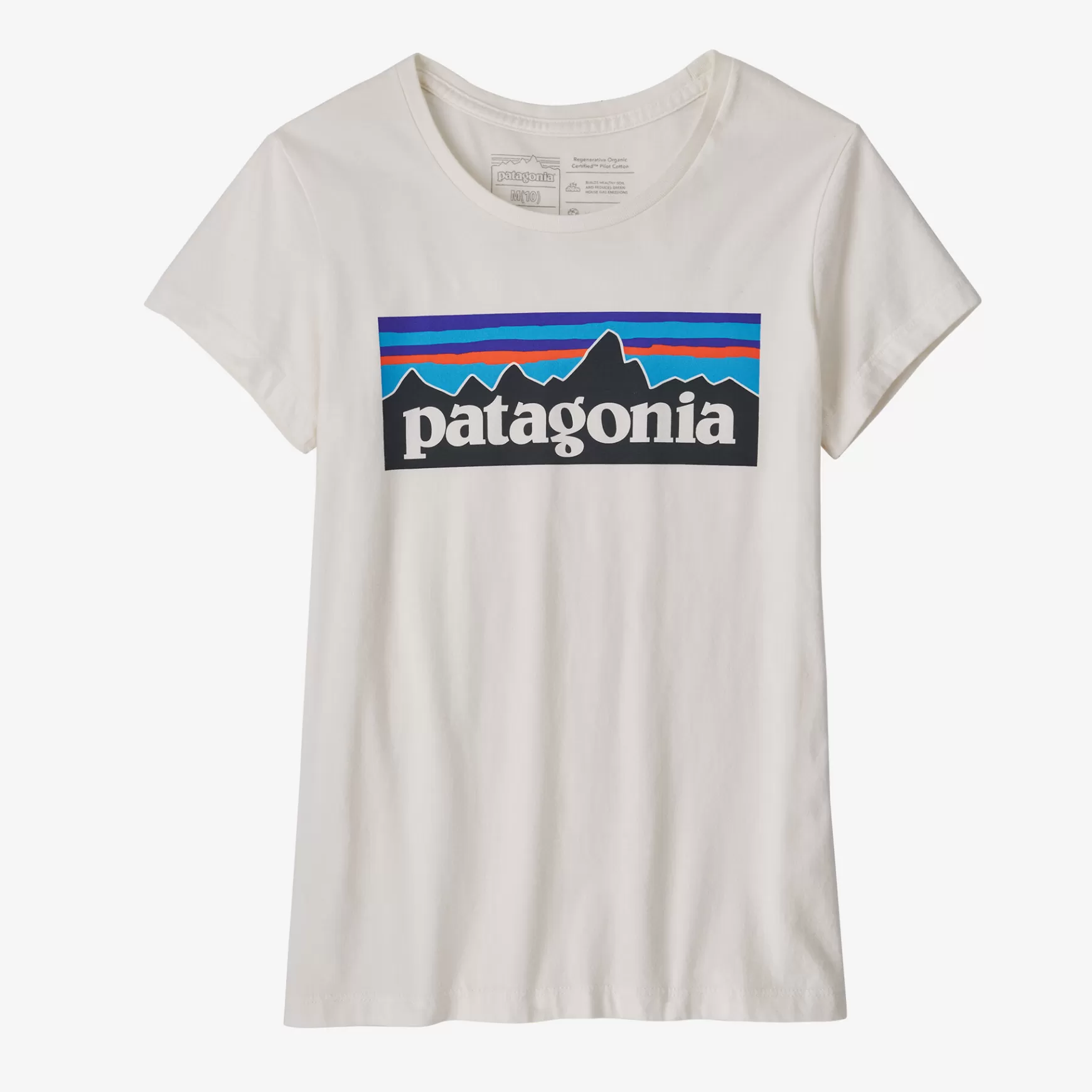 Patagonia Girls' Regenerative Organic Certified™ Cotton P-6 Logo T-Shirt Birch White Discount