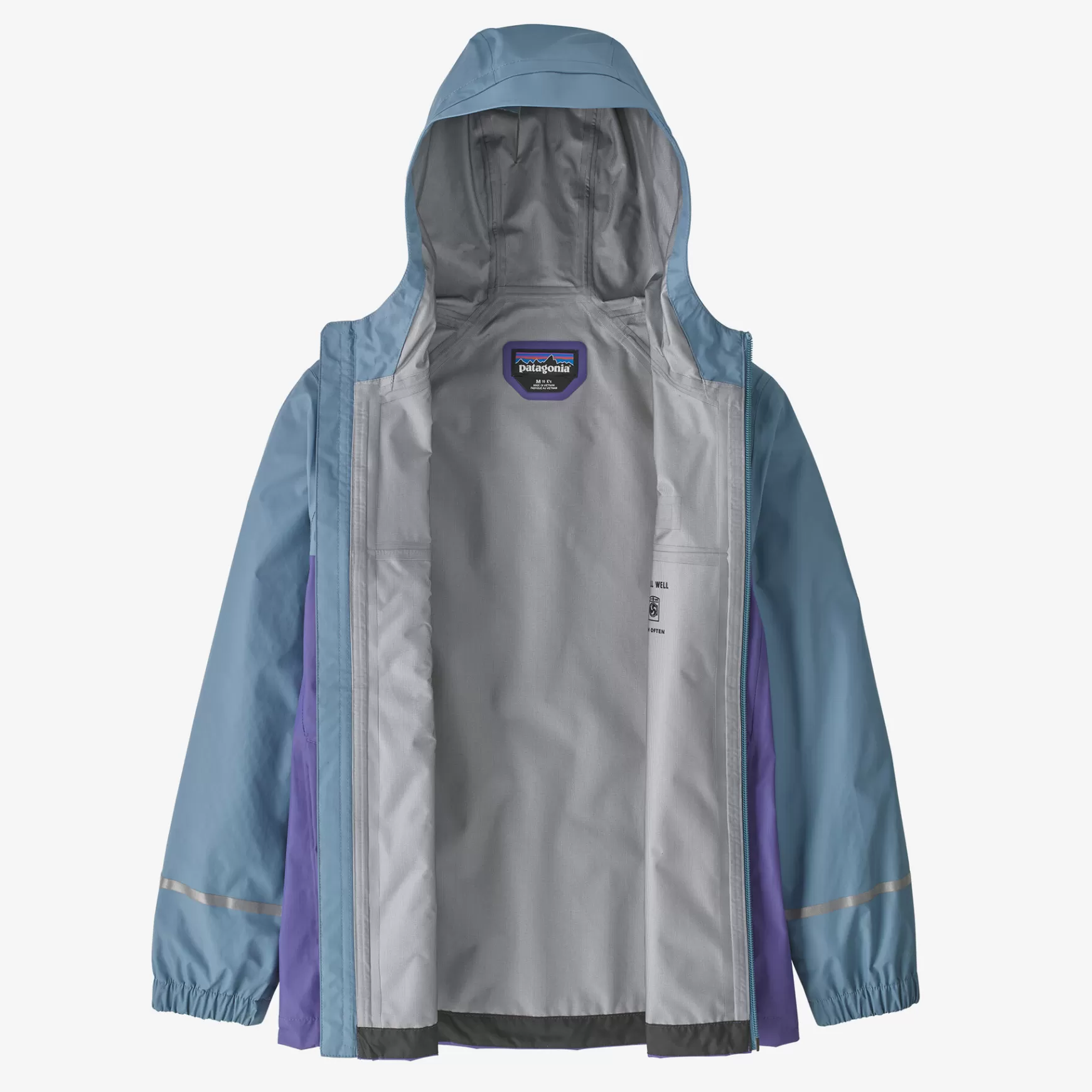 Patagonia Kids' Torrentshell 3L Rain Jacket Light Plume Grey Outlet