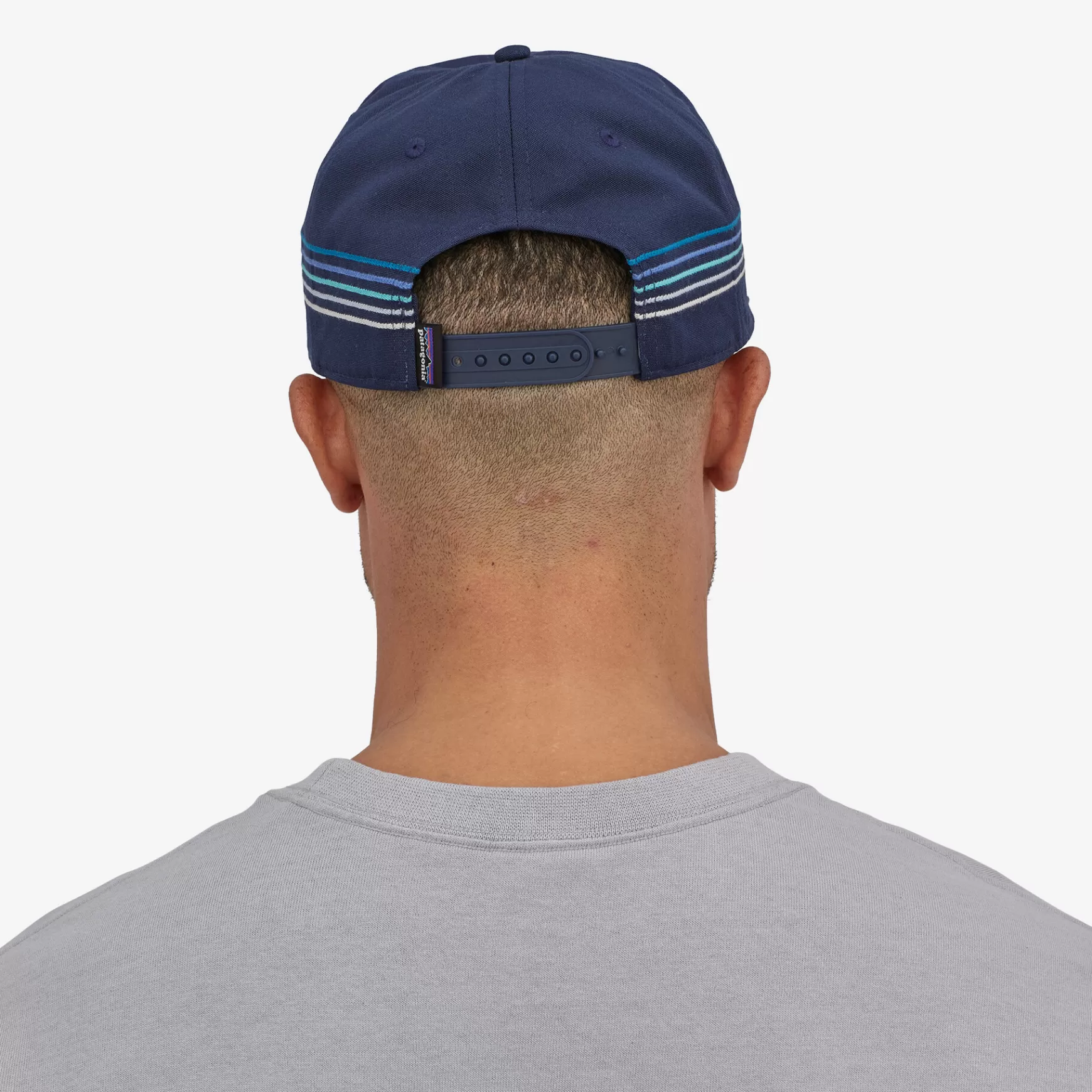 Patagonia Line Logo Ridge Stripe Funfarer Cap Superior Blue Discount