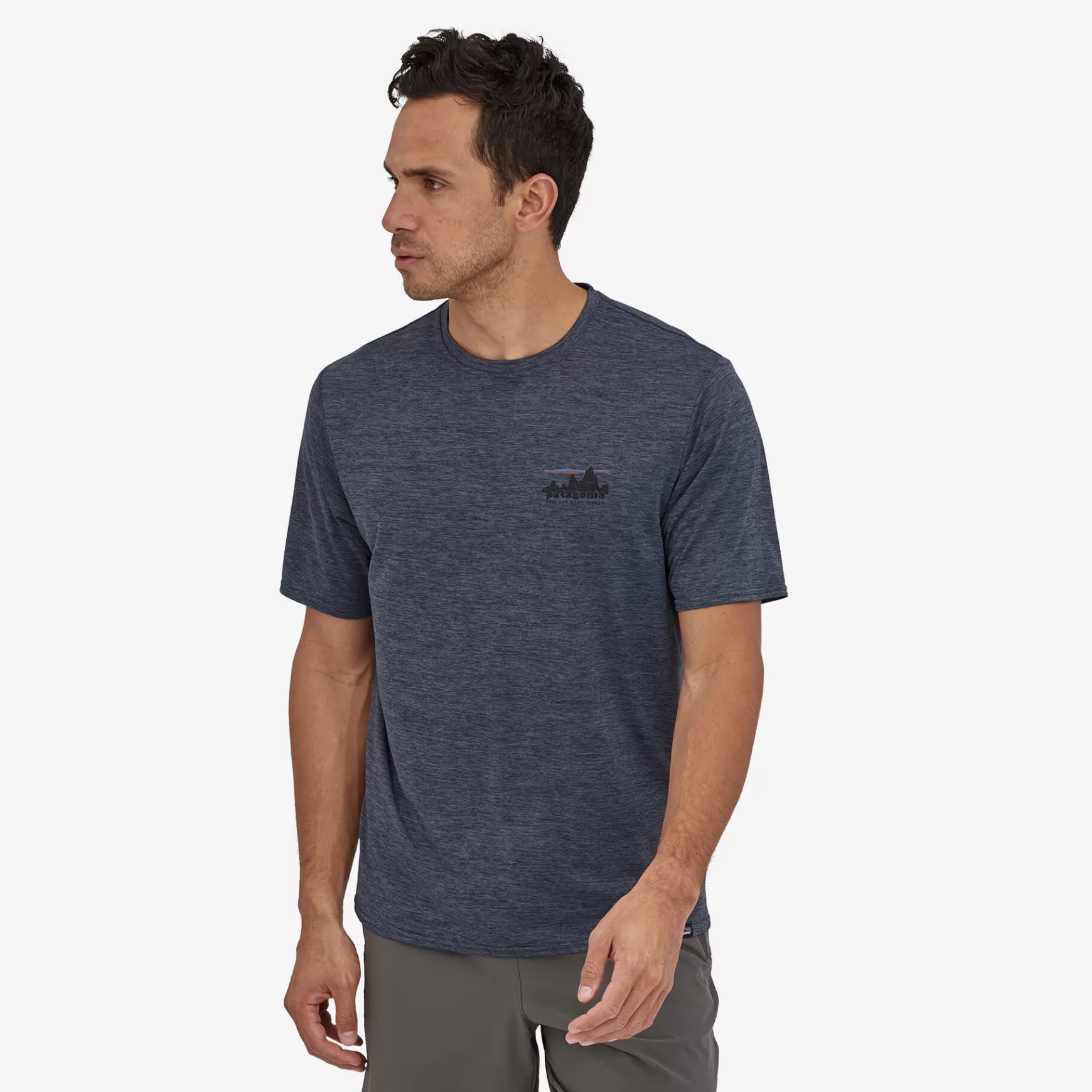 Patagonia Men'S Capilene Cool Daily Graphic Shirt 73 Skyline: Smolder Blue X-Dye Clearance