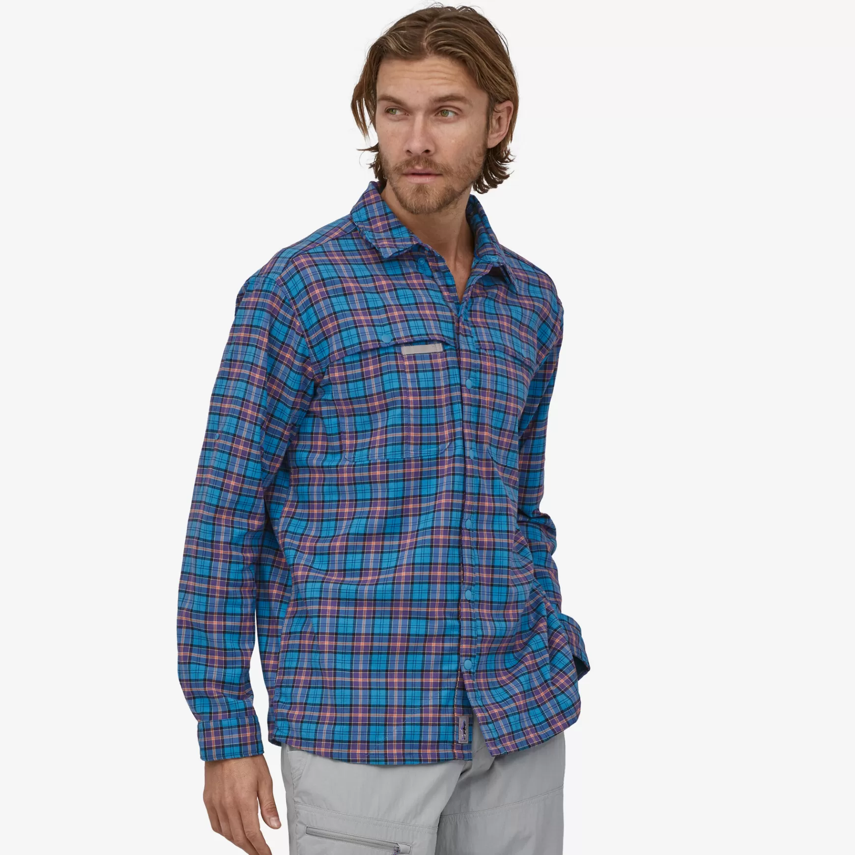 Patagonia Men'S Early Rise Stretch Shirt On The Fly: Anacapa Blue Hot