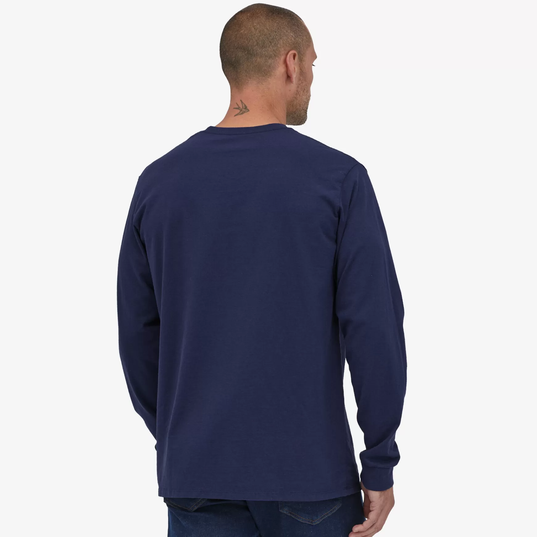 Patagonia Men'S Long-Sleeved '73 Skyline Pocket Responsibili-Tee Sound Blue Hot