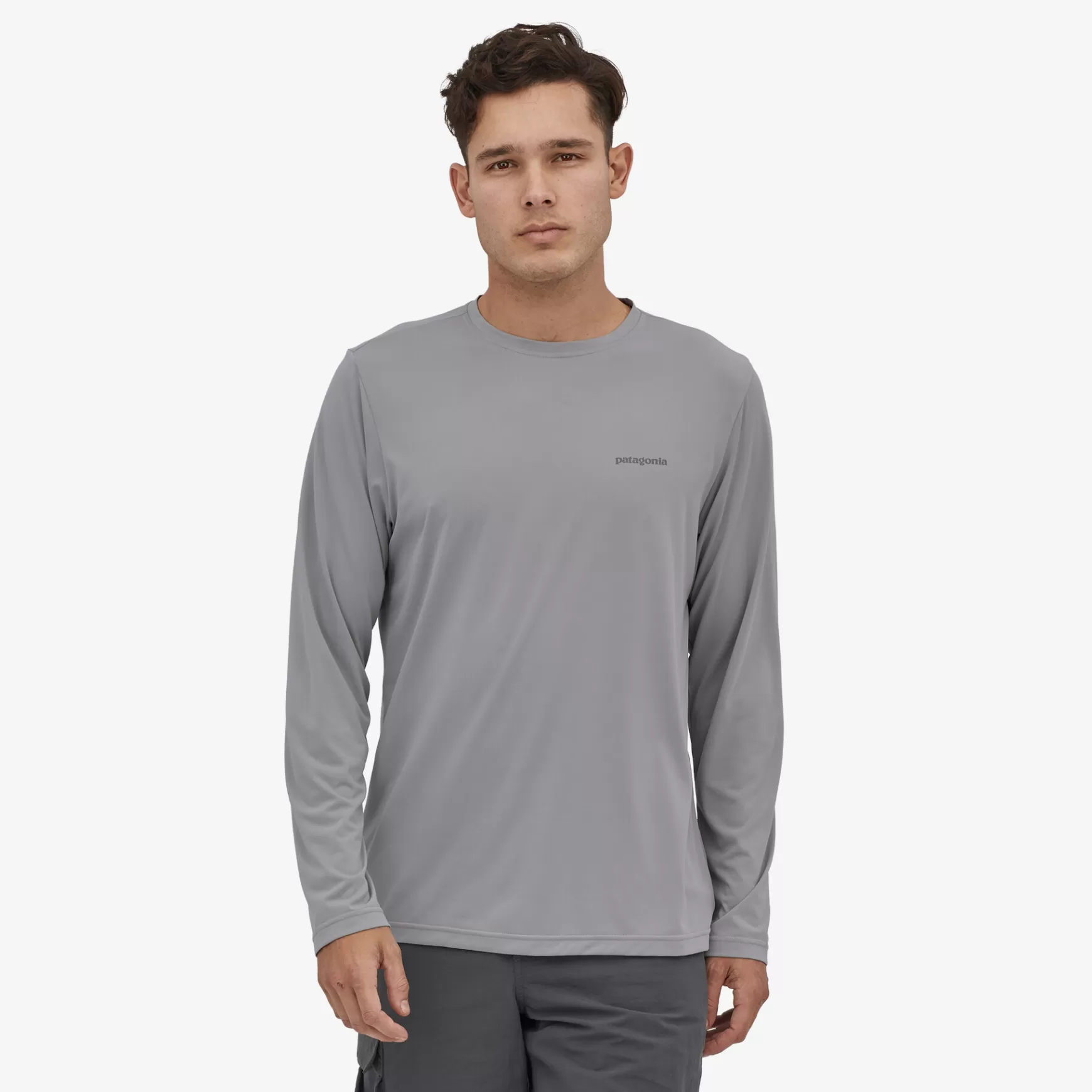 Patagonia Men'S Long-Sleeved Capilene Cool Daily Fish Graphic Shirt Fitz Roy Trout: Salt Grey Shop