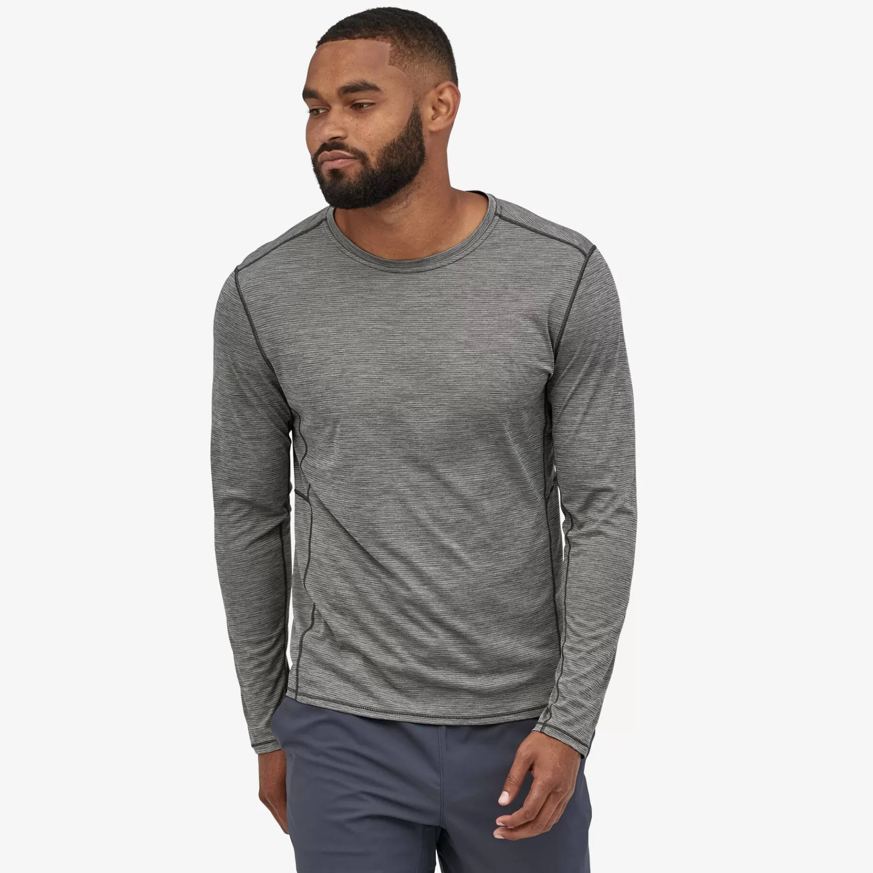 Patagonia Men'S Long-Sleeved Capilene Cool Lightweight Shirt Forge Grey-Feather Grey X-Dye Cheap