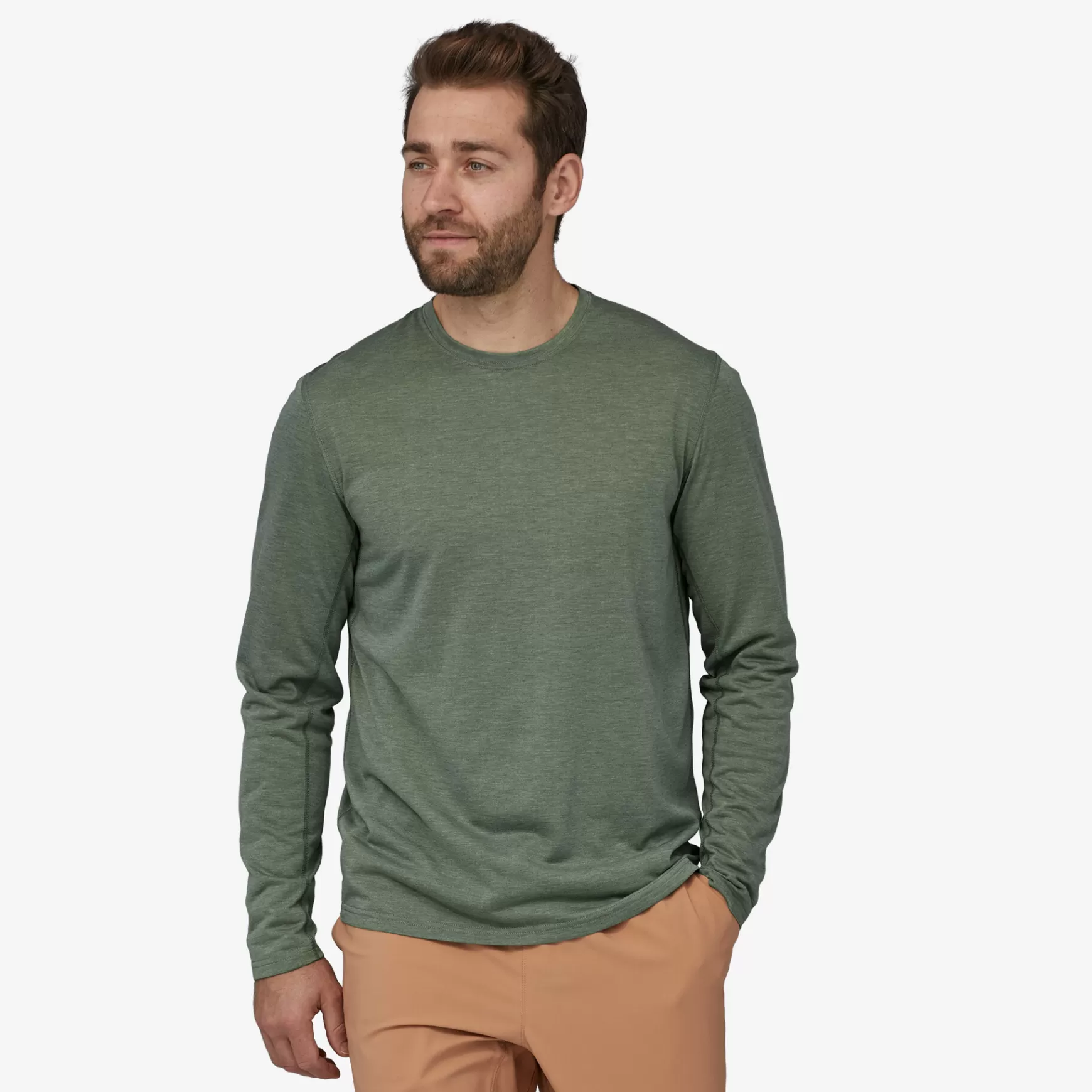 Patagonia Men'S Long-Sleeved Capilene Cool Trail Shirt Hemlock Green Sale