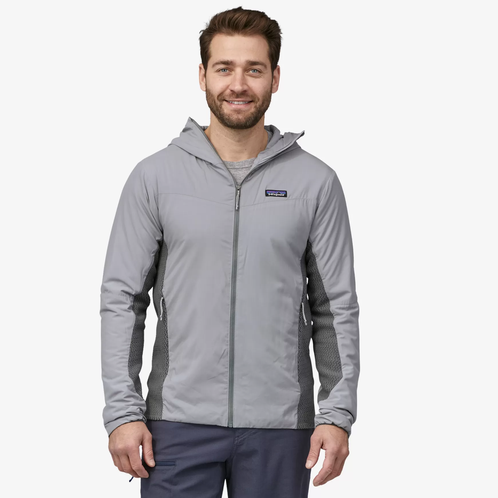 Patagonia Men'S Nano-Air® Light Hybrid Hoody Salt Grey New