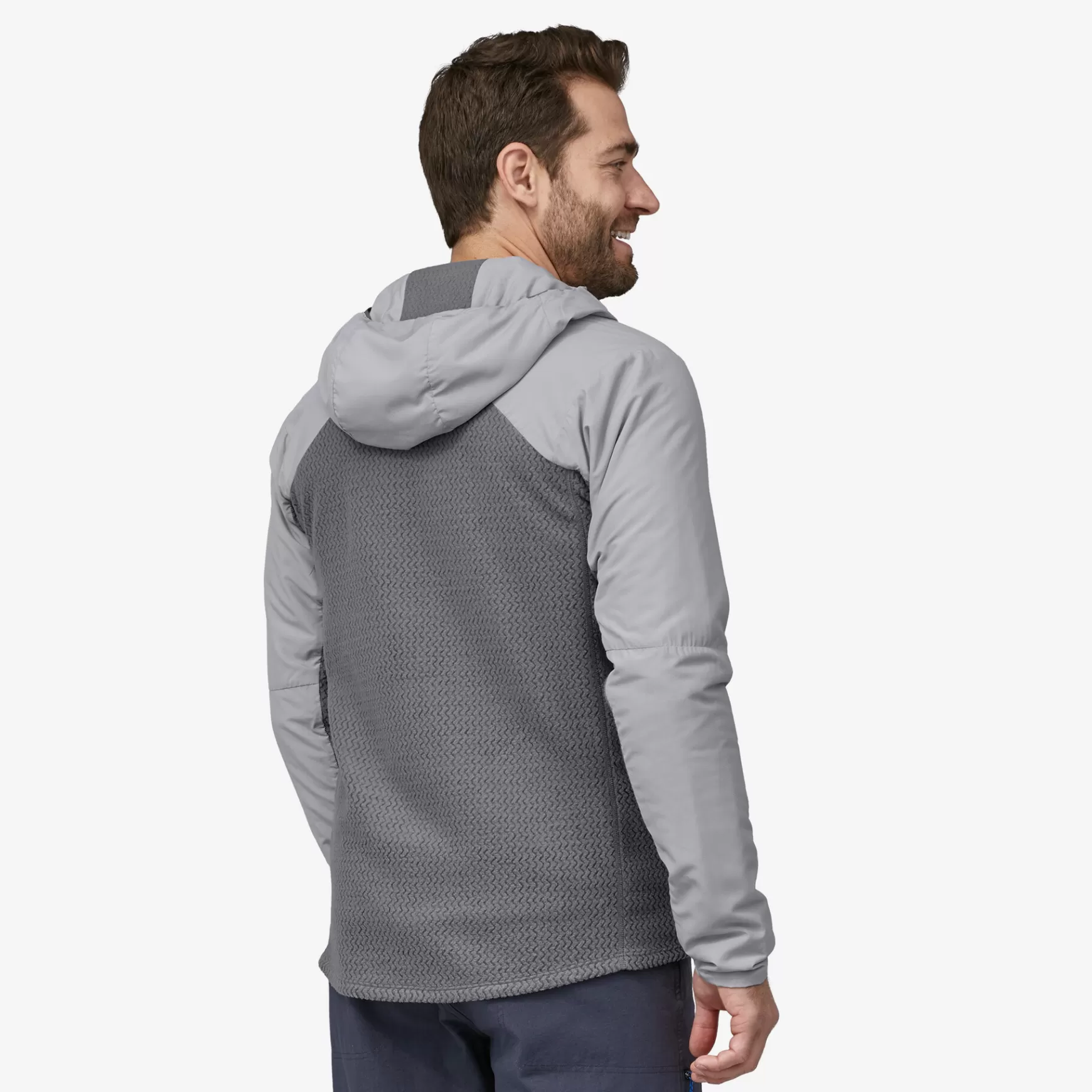 Patagonia Men'S Nano-Air® Light Hybrid Hoody Salt Grey New