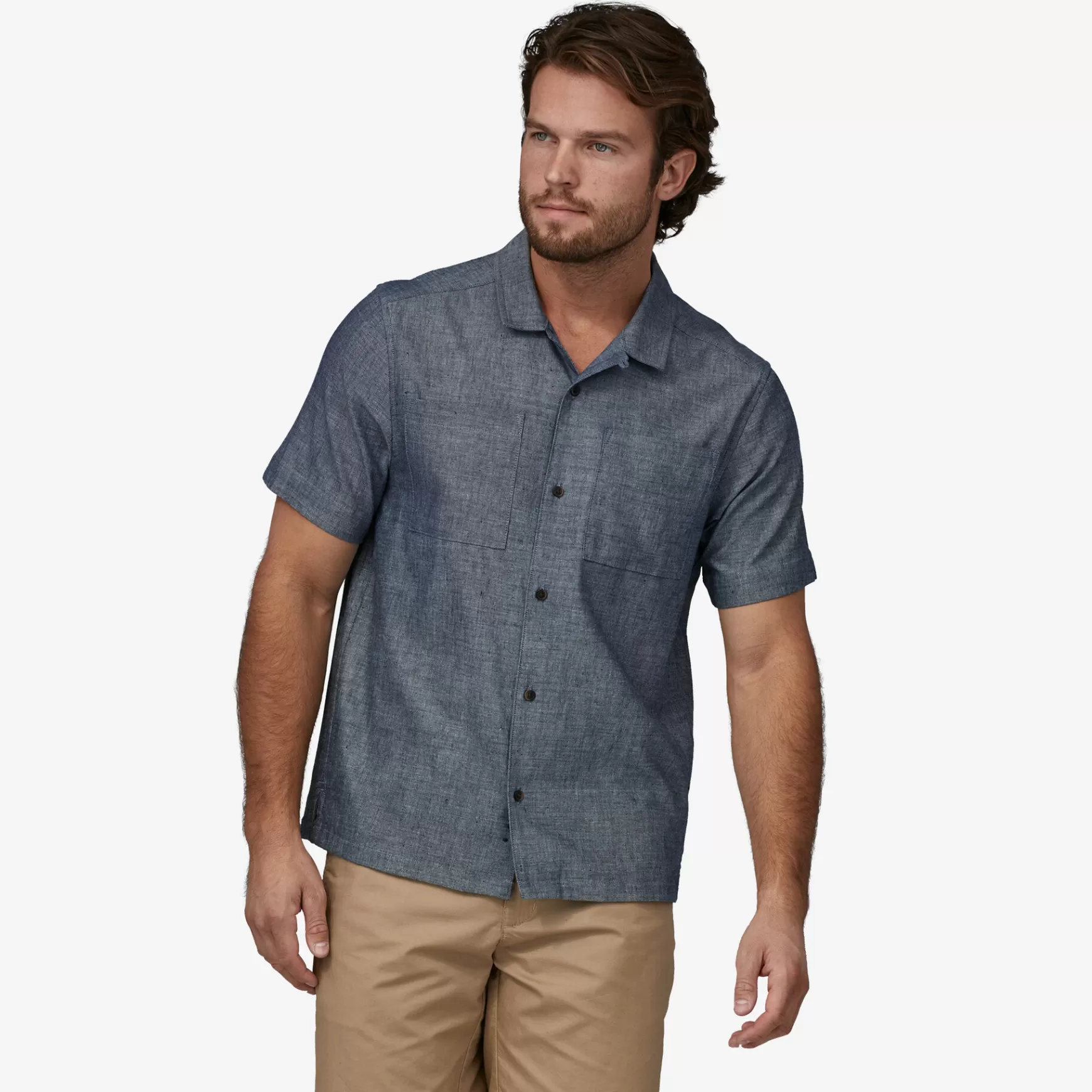 Patagonia Men'S Organic Cotton Camp Shirt Indigo Blue Cheap