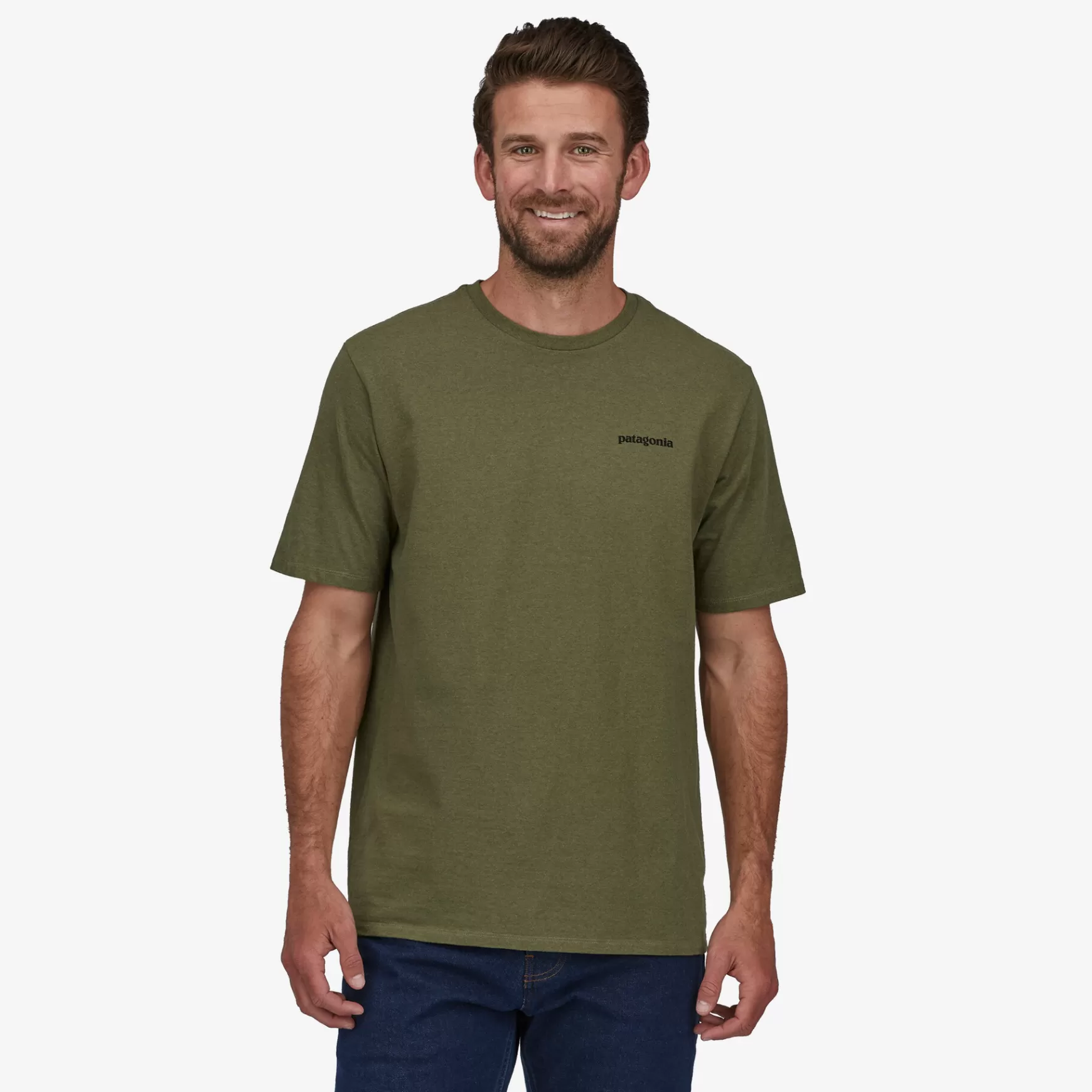 Patagonia Men'S P-6 Logo Responsibili-Tee Wyoming Green Fashion