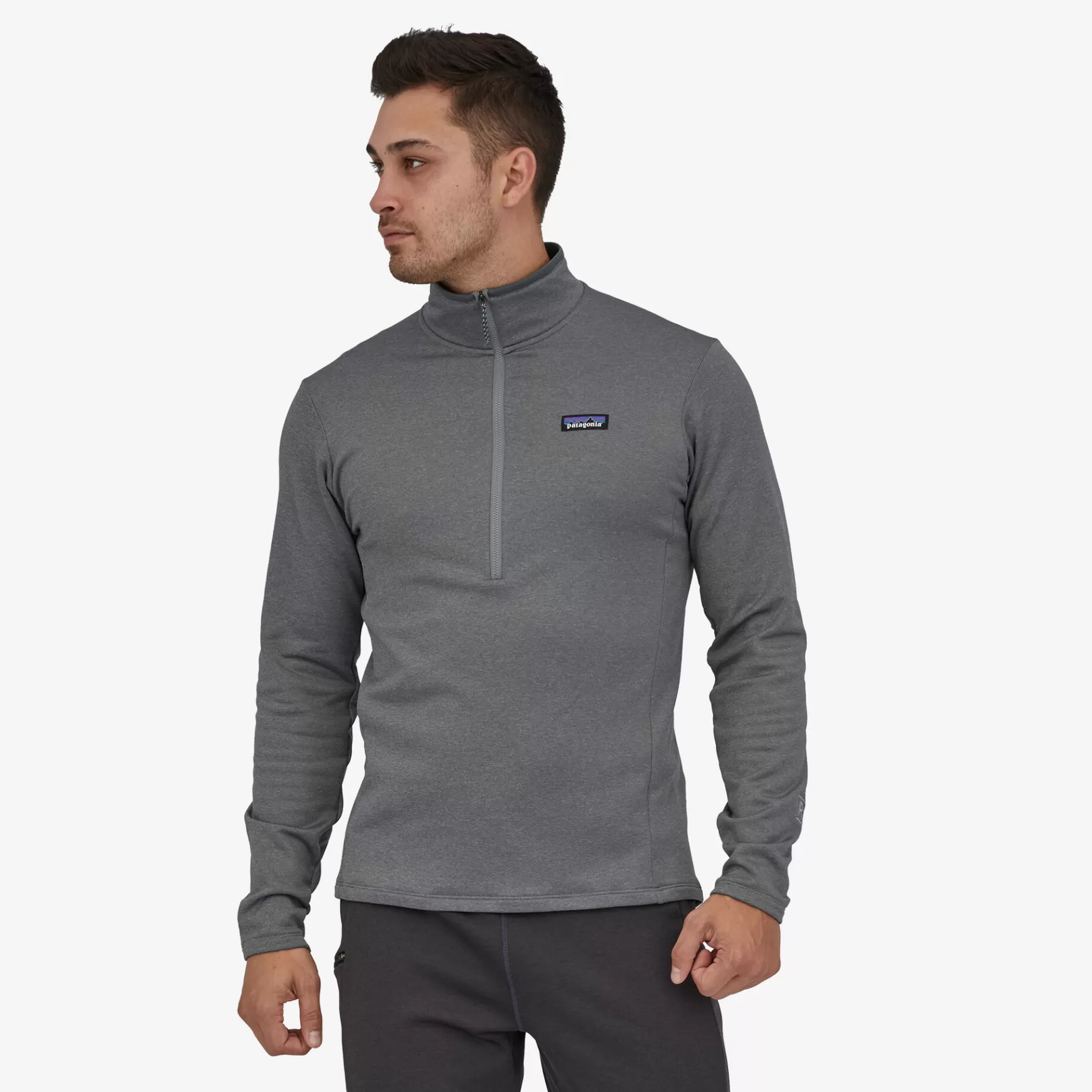 Patagonia Men'S R1 Daily Zip-Neck Noble Grey-Salt Grey X-Dye Flash Sale