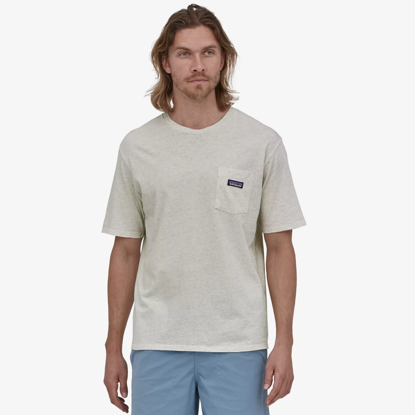 Patagonia Men'S Regenerative Organic Certified™ Cotton Lightweight Pocket Tee Birch White Store