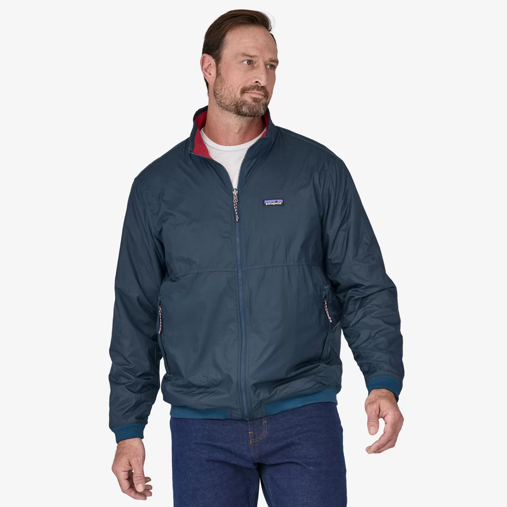 Patagonia Men'S Reversible Shelled Microdini Jacket Tidepool Blue Hot