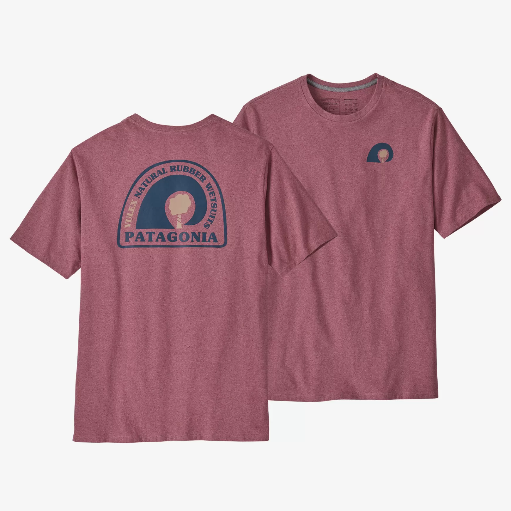 Patagonia Men'S Rubber Tree Mark Responsibili-Tee Evening Mauve Best