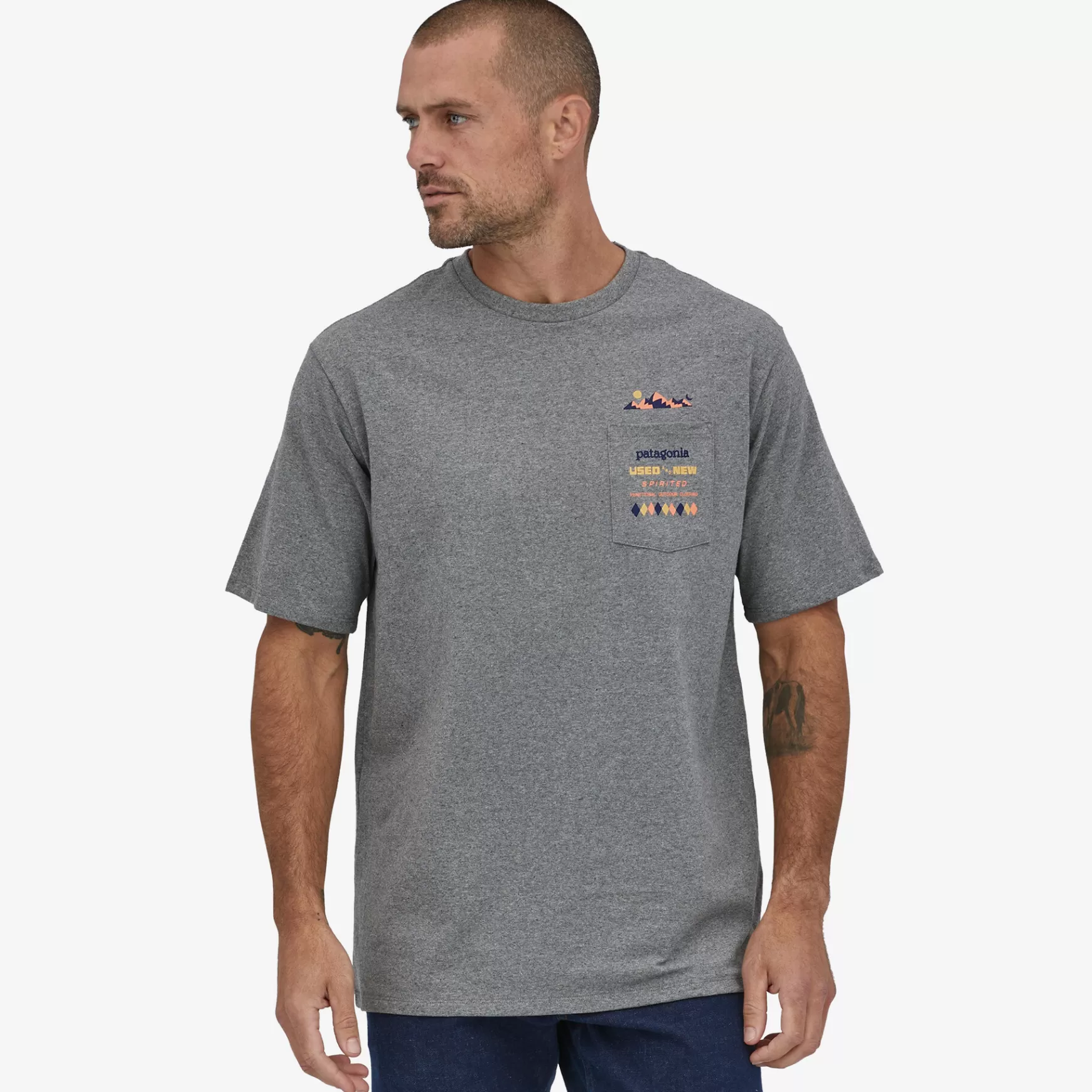 Patagonia Men'S Spirited Seasons Pocket Responsibili-Tee® White Best Sale