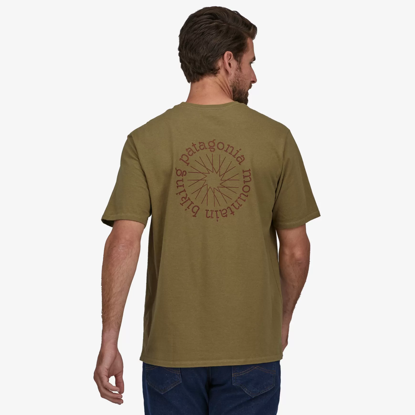 Patagonia Men'S Spoke Stencil Responsibili-Tee Moray Khaki Clearance