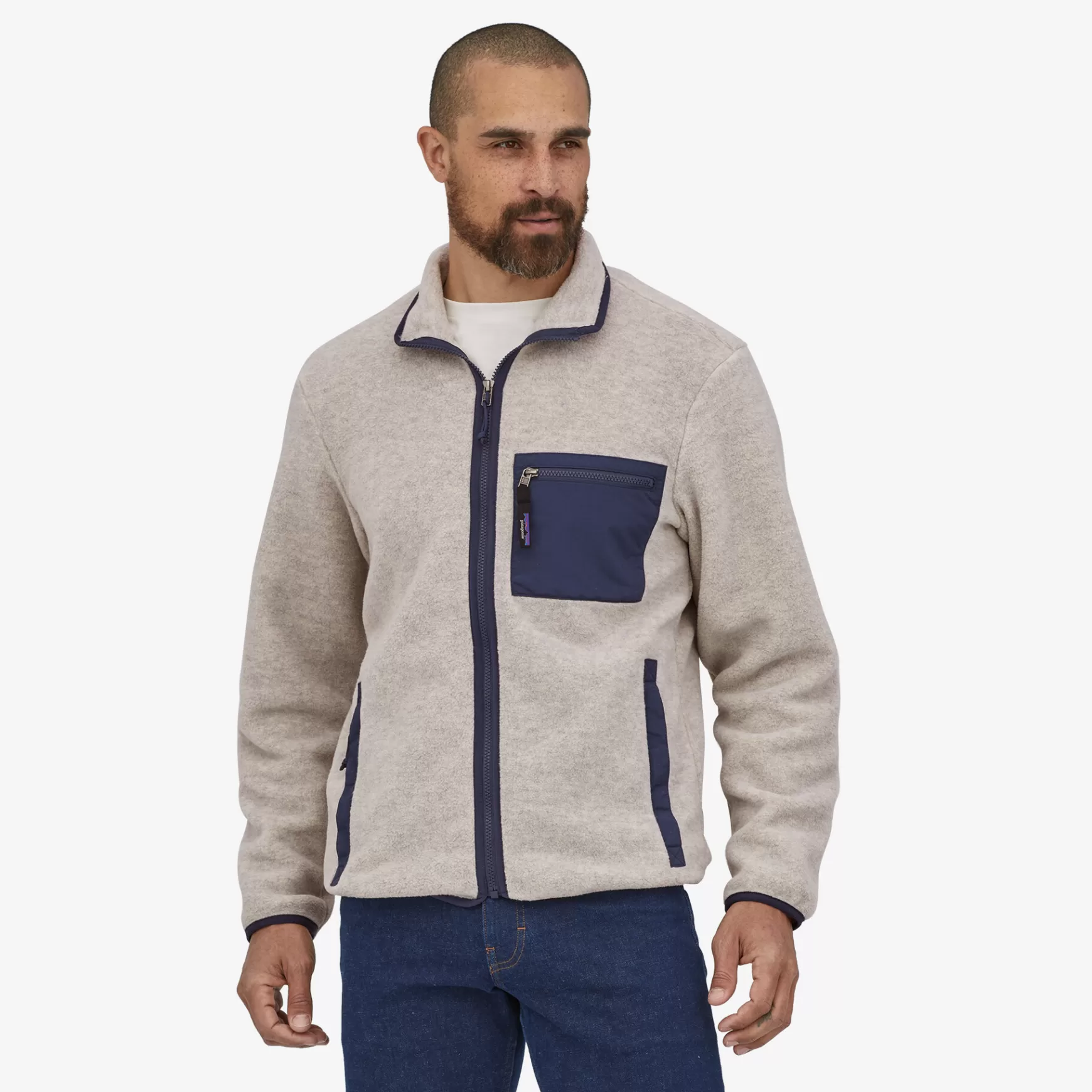 Patagonia Men'S Synchilla Fleece Jacket Oatmeal Heather Shop