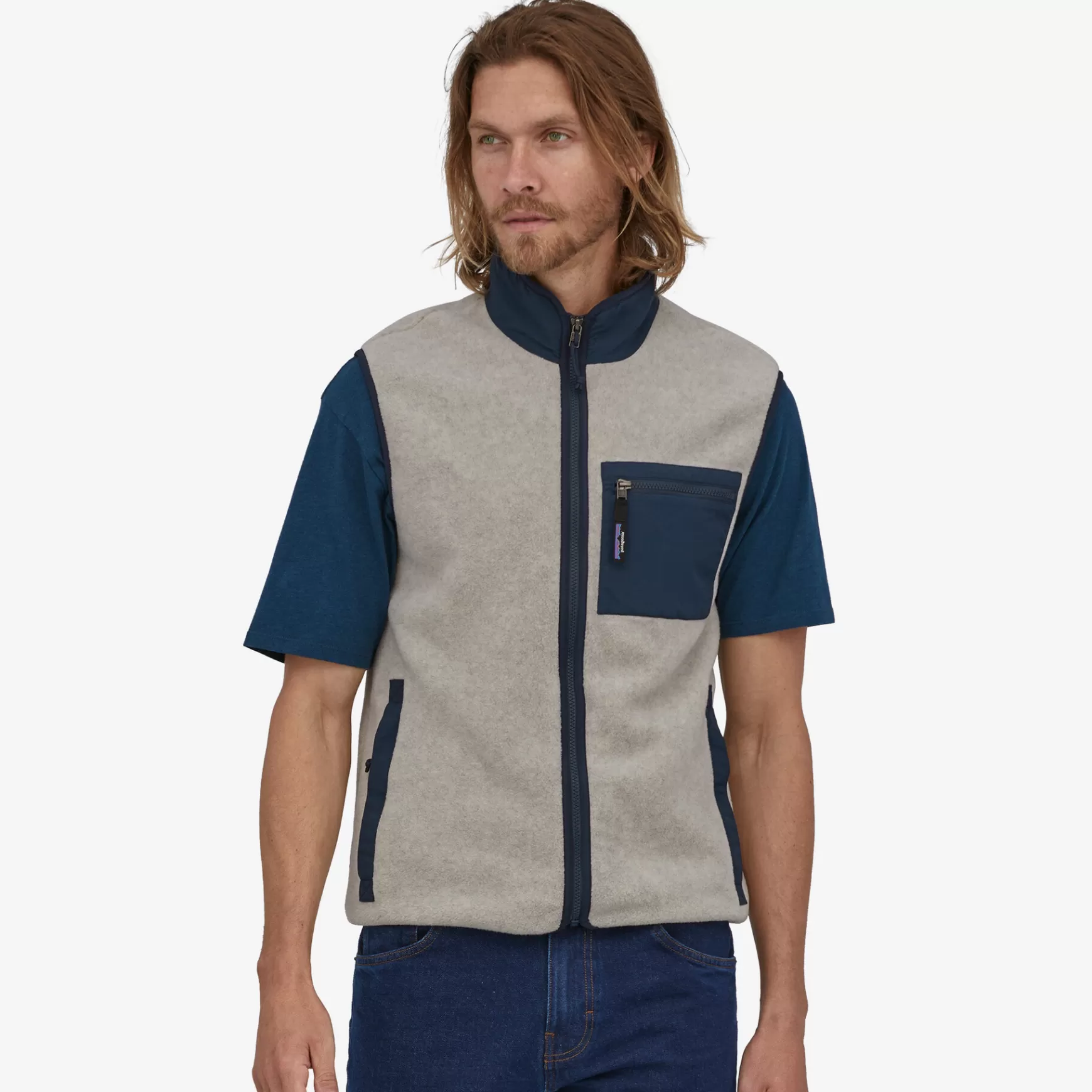 Patagonia Men'S Synchilla Fleece Vest Oatmeal Heather Store