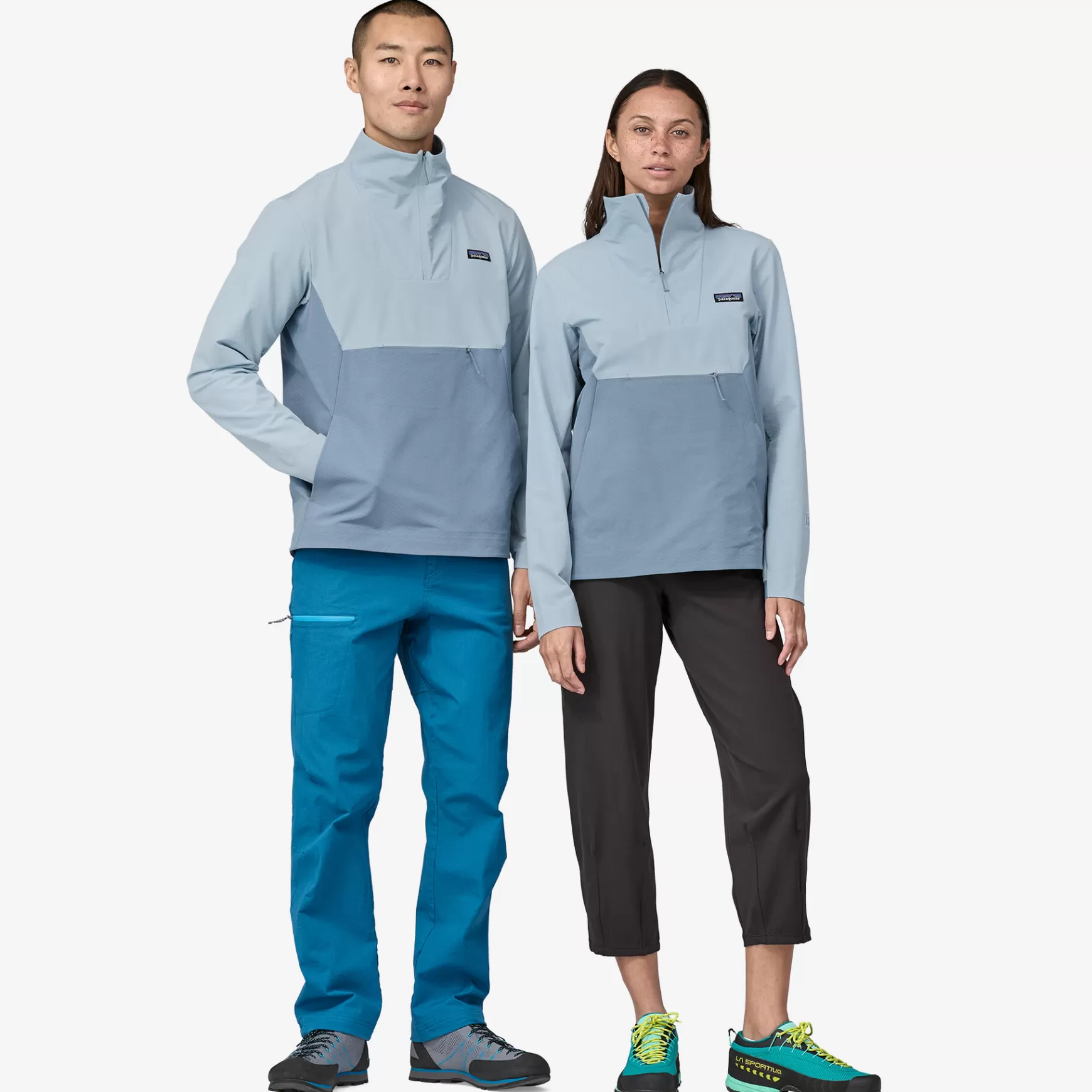 Patagonia R1® Crossstrata Pullover Lagom Blue Cheap