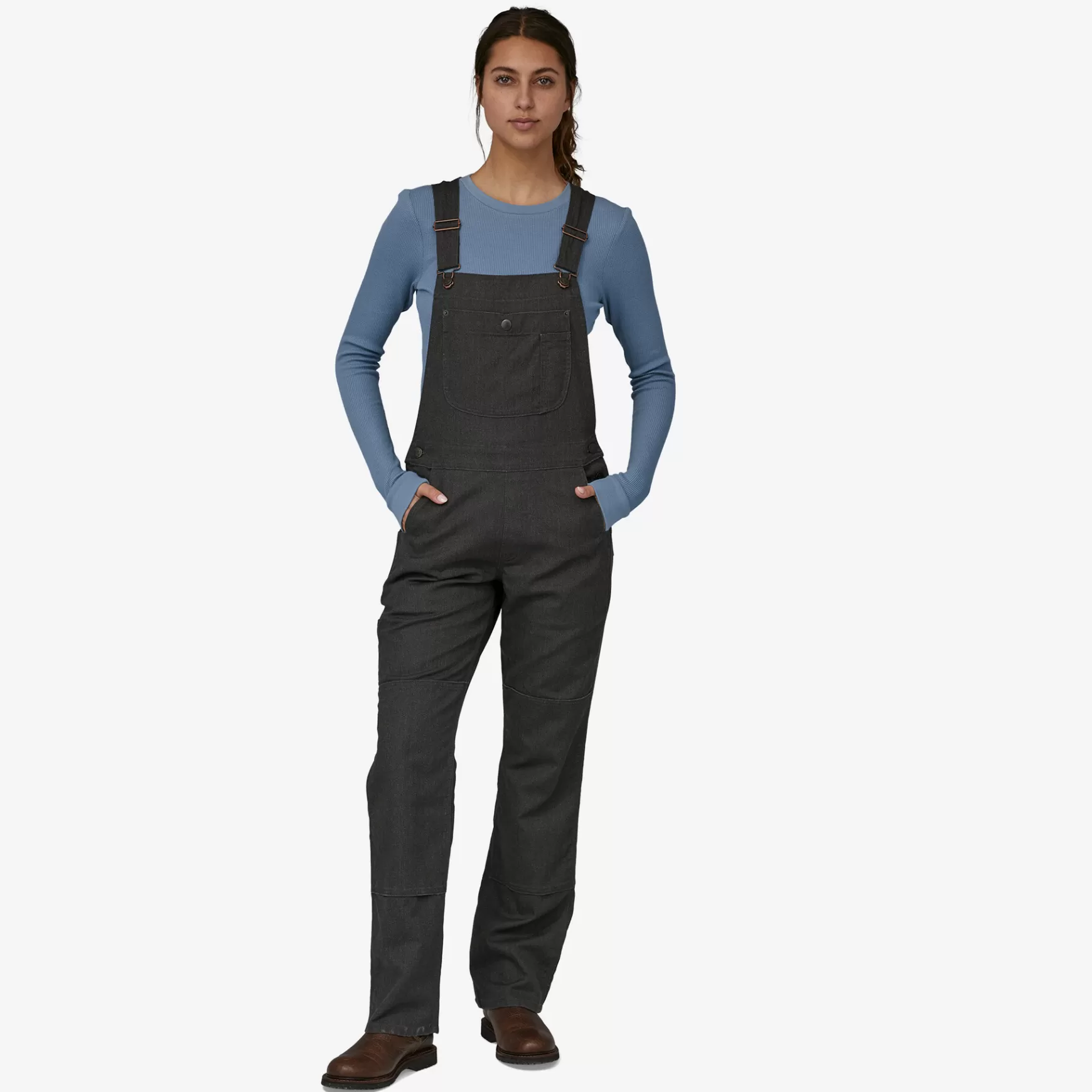 Patagonia Women'S All Seasons Hemp Canvas Bib Overalls-Short Ink Black Fashion