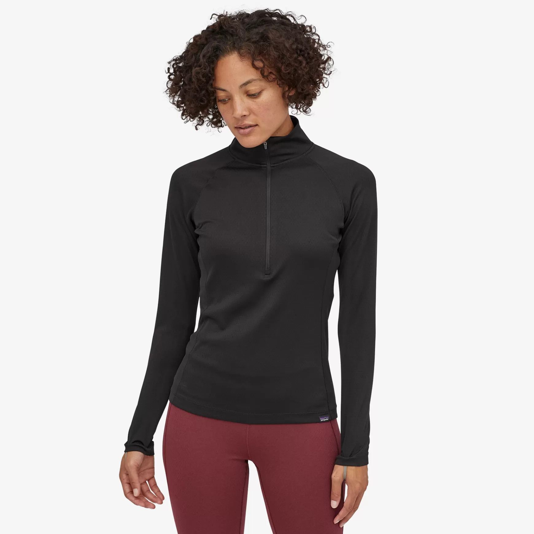 Patagonia Women'S Capilene Midweight Zip-Neck Black Cheap