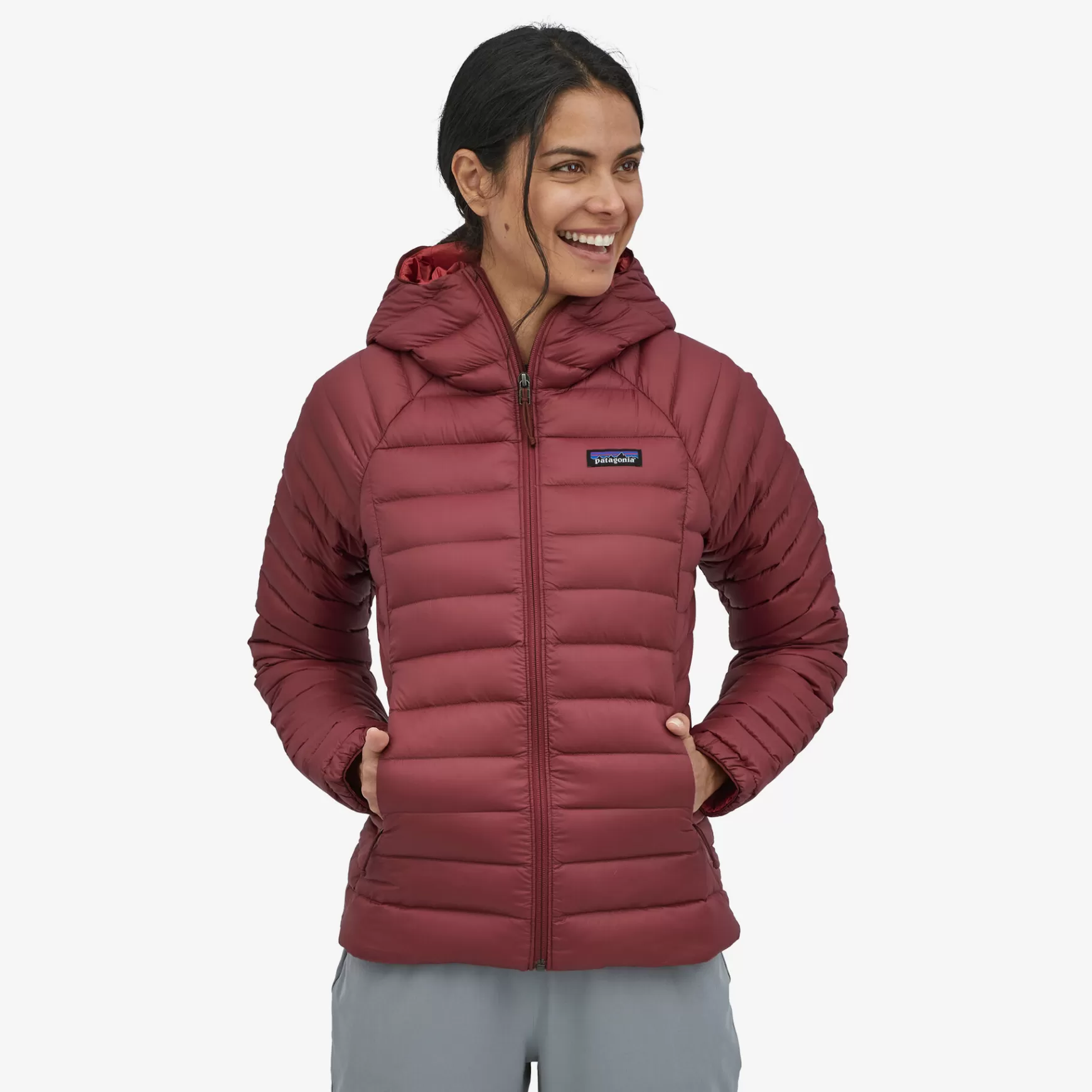 Patagonia Women'S Down Sweater Hoody Sequoia Red Flash Sale