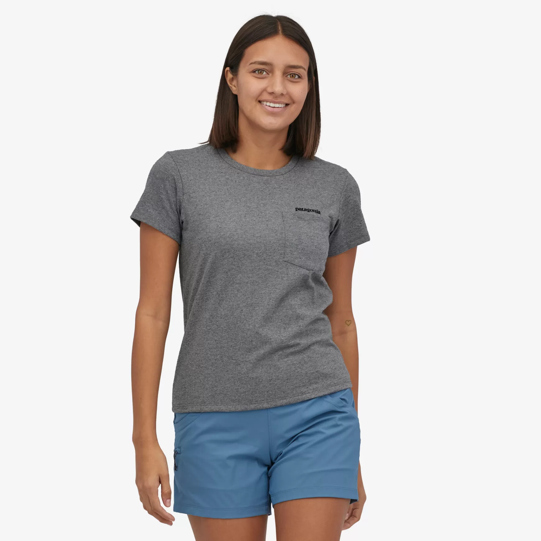 Patagonia Women'S Home Water Trout Pocket Responsibili-Tee Gravel Heather Best