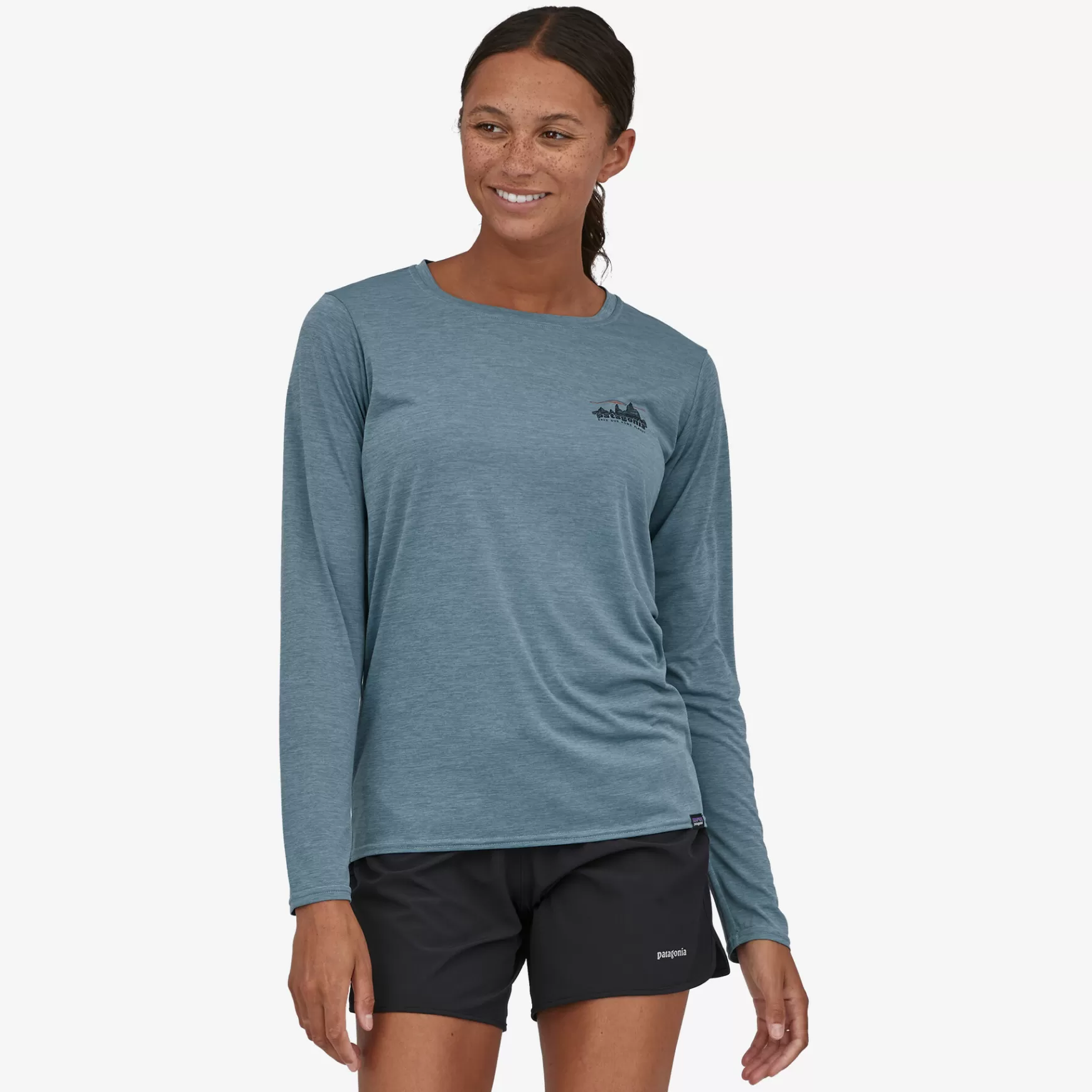 Patagonia Women'S Long-Sleeved Capilene Cool Daily Graphic Shirt 73 Skyline: Light Plume Grey X-Dye Online