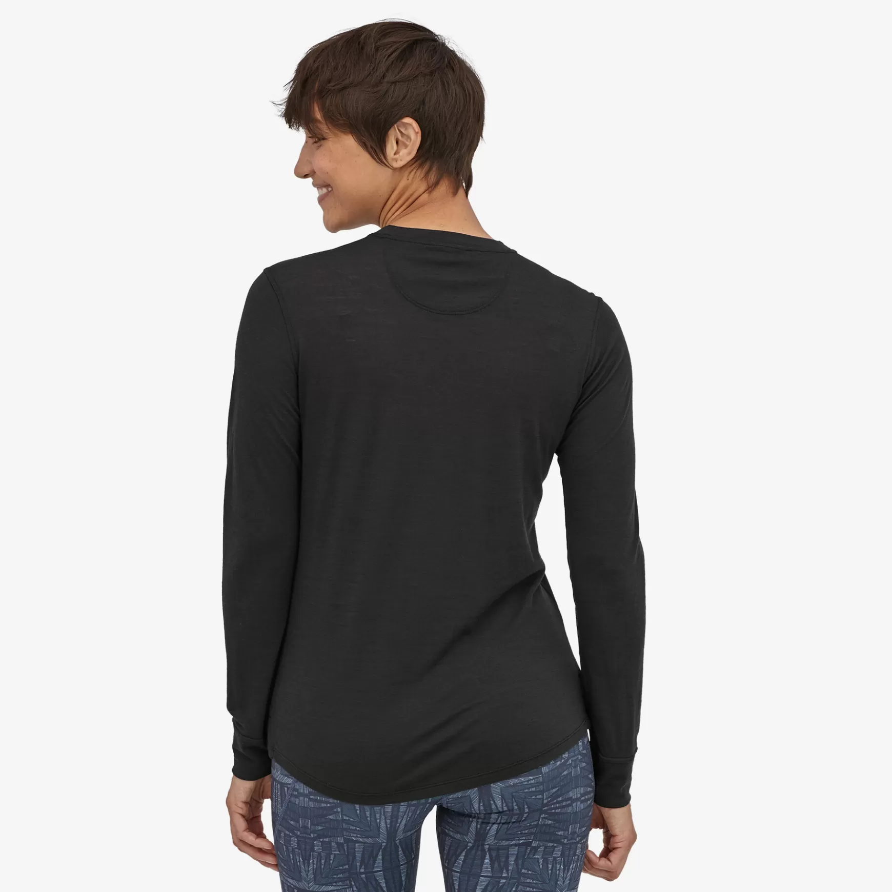 Patagonia Women'S Long-Sleeved Capilene Cool Merino Shirt Black Flash Sale