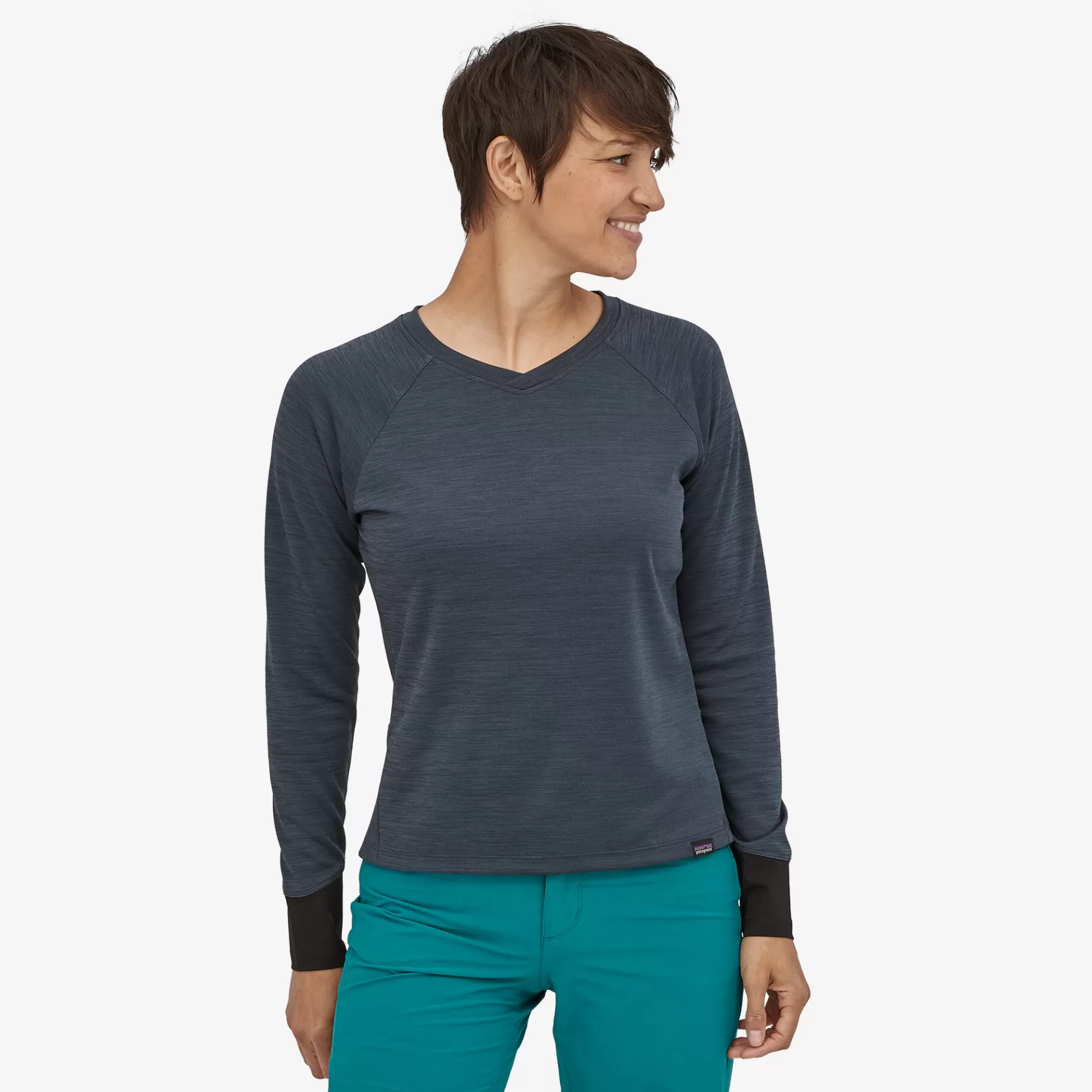 Patagonia Women'S Long-Sleeved Dirt Craft Bike Jersey Smolder Blue Shop