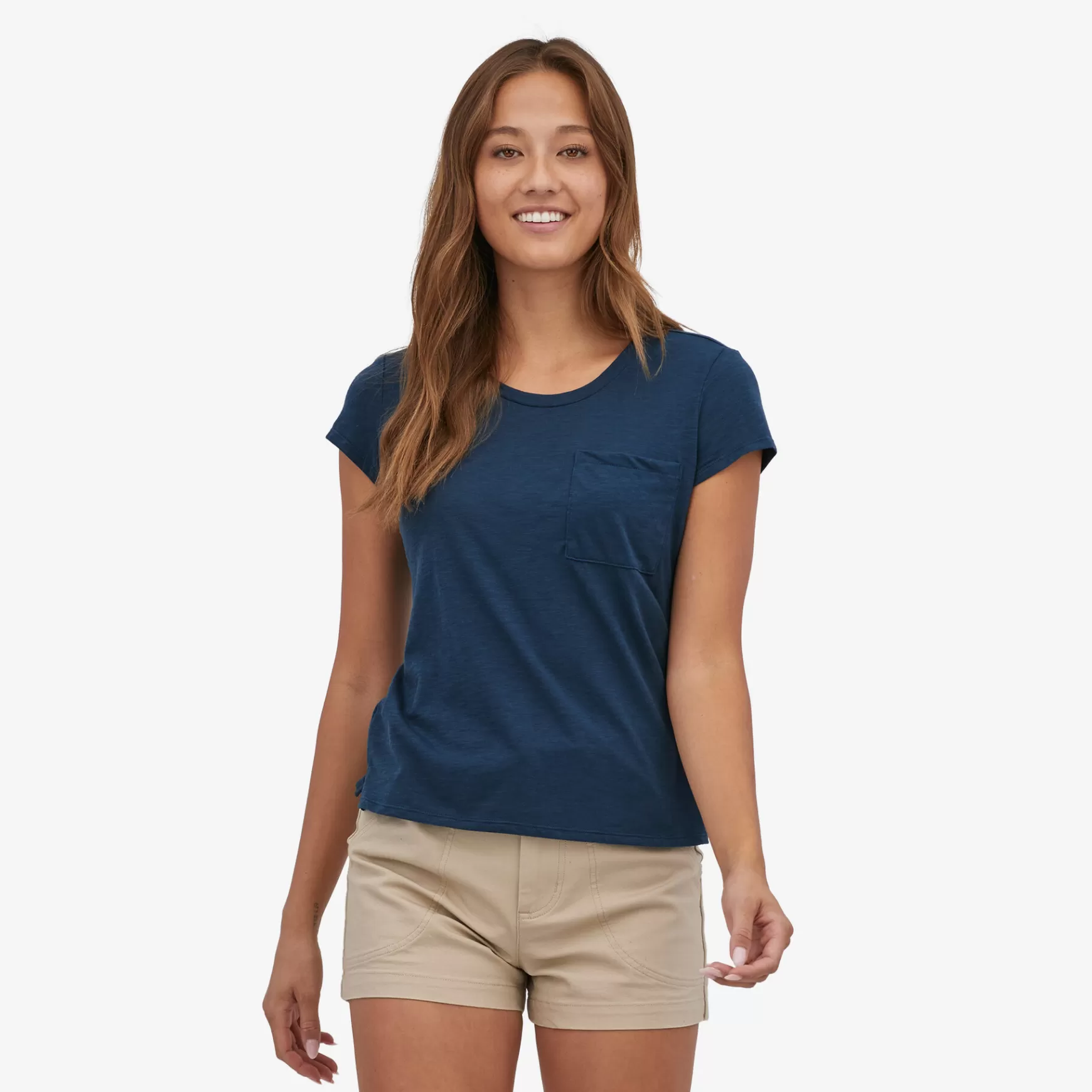 Patagonia Women'S Mainstay Tee Tidepool Blue Flash Sale