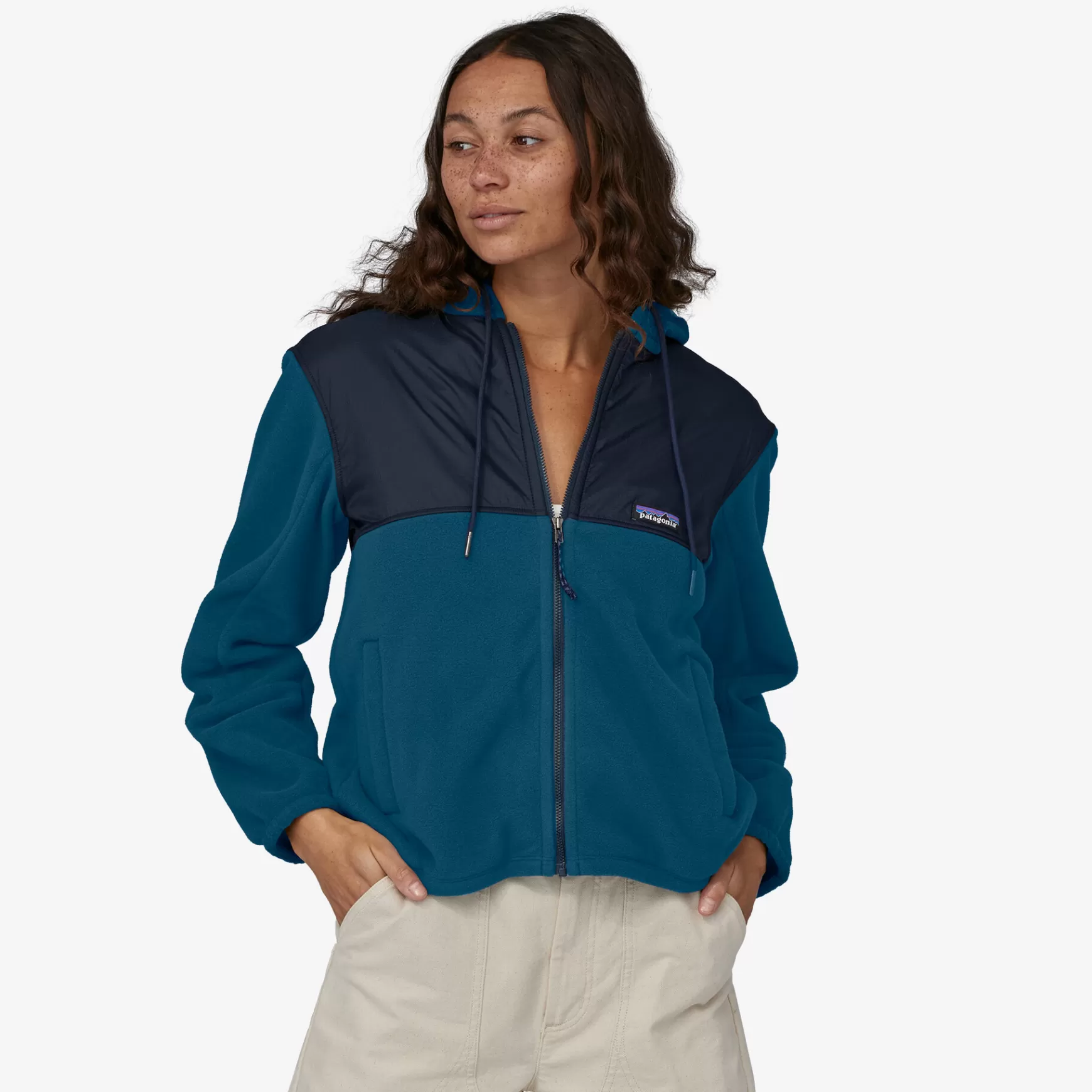 Patagonia Women'S Microdini Fleece Hoody Tidepool Blue Outlet