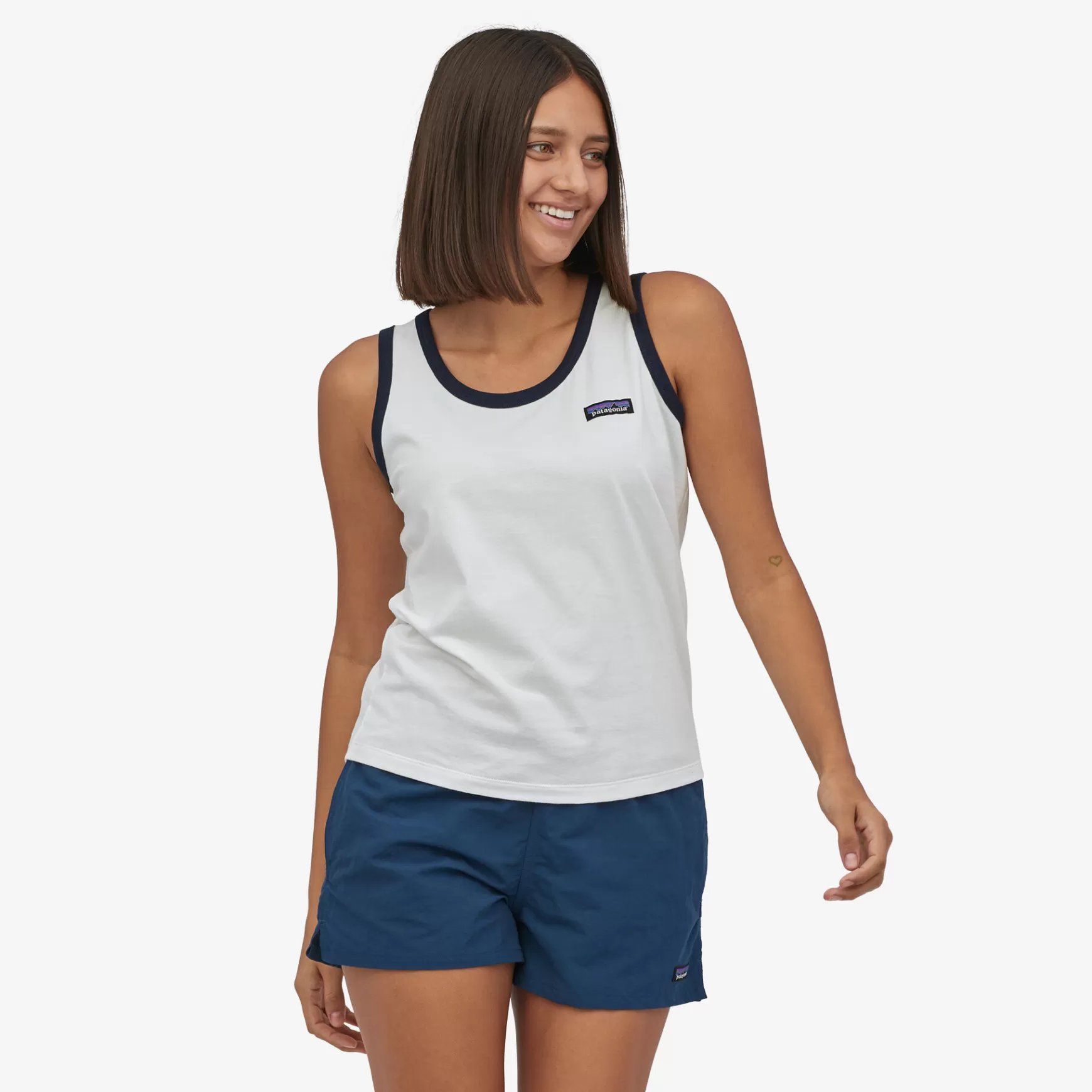 Patagonia Women'S P-6 Label Organic Tank White Outlet