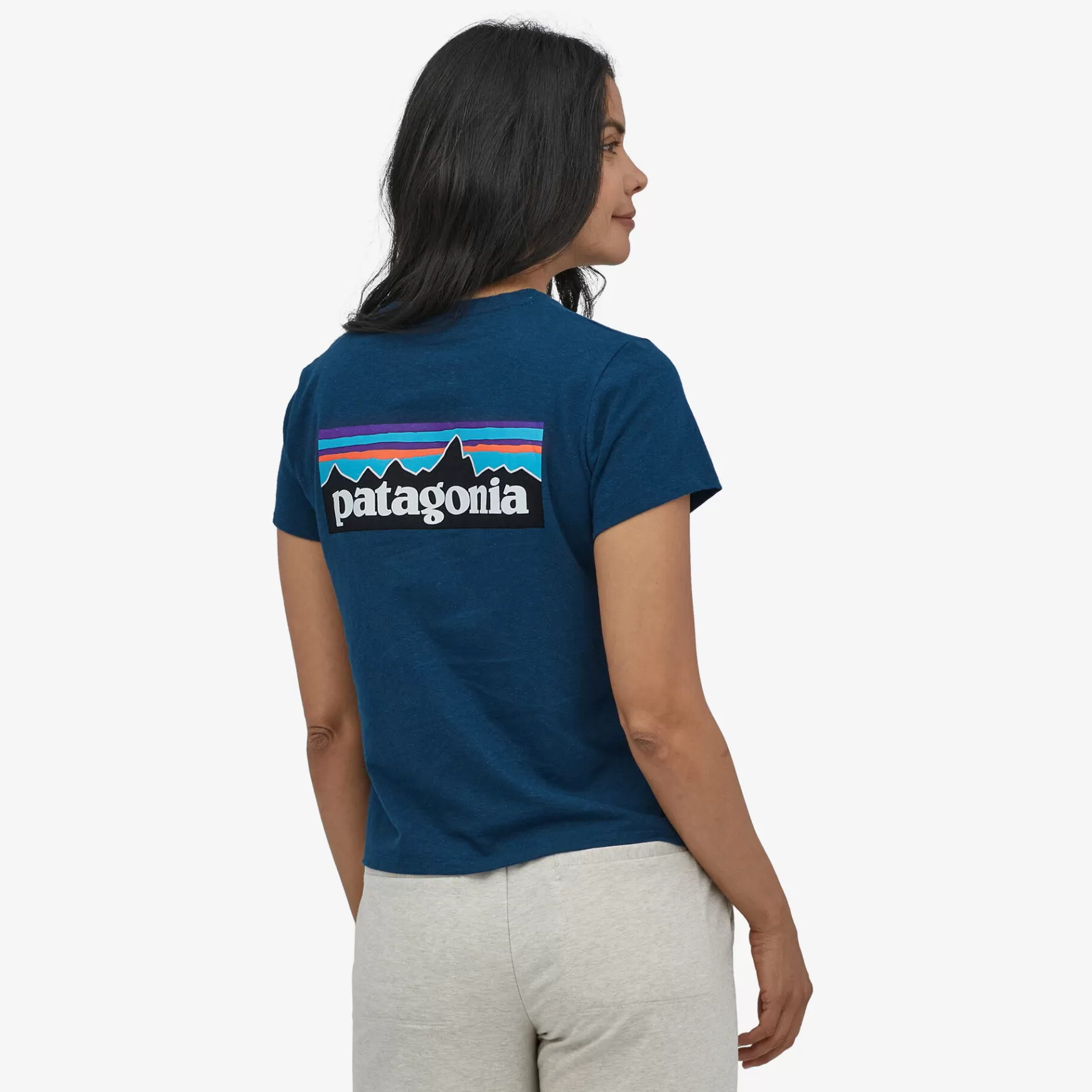 Patagonia Women'S P-6 Logo Responsibili-Tee Wavy Blue Best