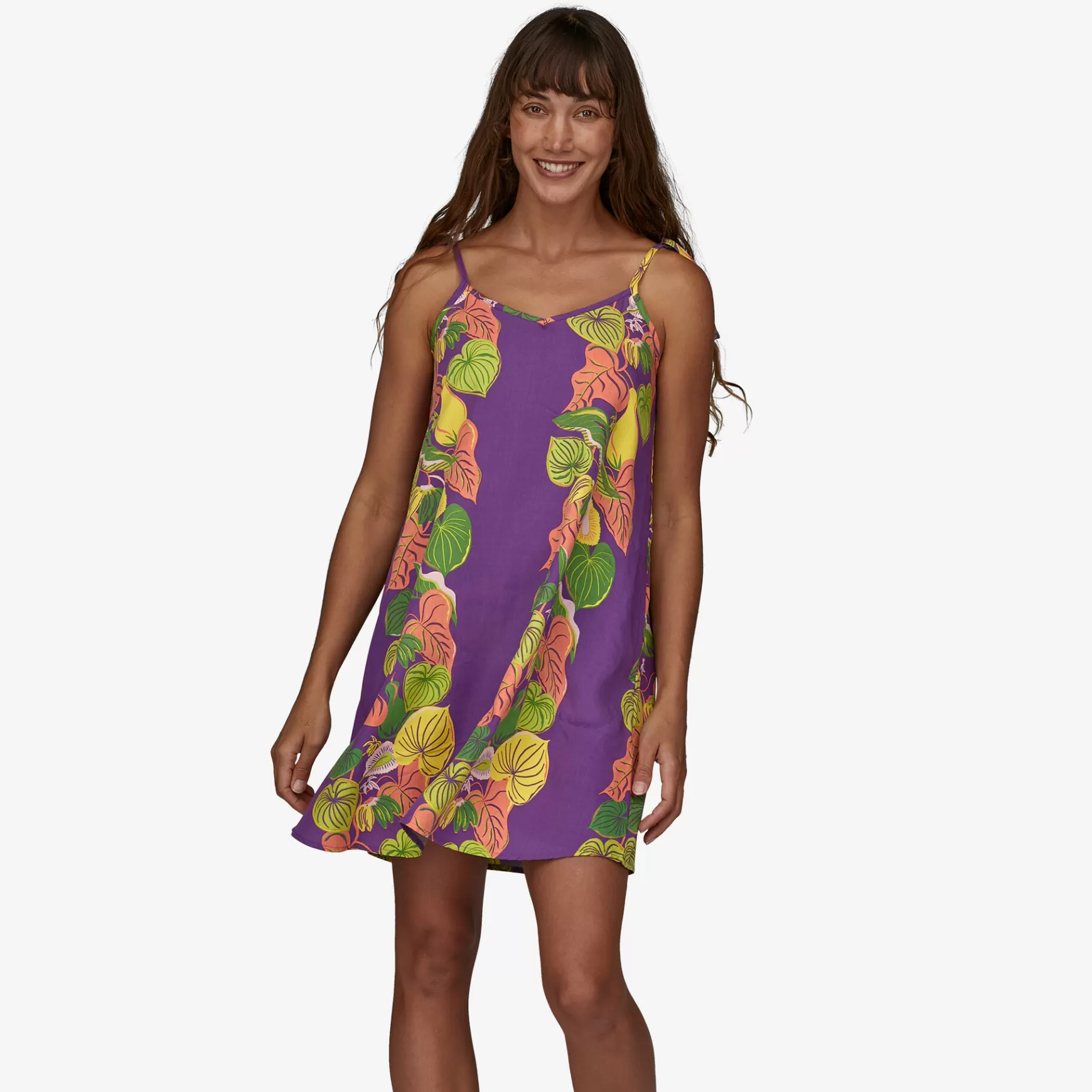 Patagonia Women'S Pataloha Tie Dress Canoe Plants: Perennial Purple Flash Sale