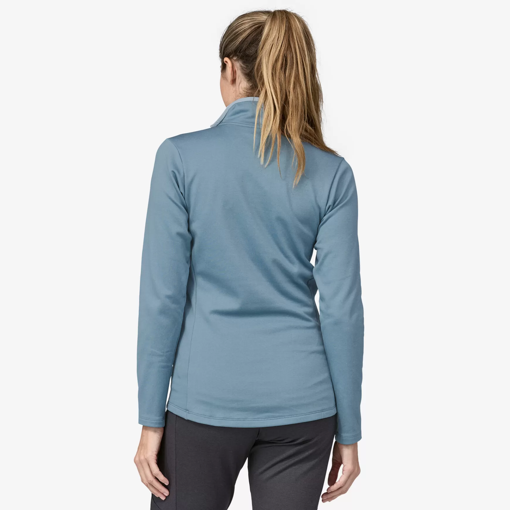 Patagonia Women'S R1 Daily Zip-Neck Light Plume Grey-Steam Blue X-Dye Store