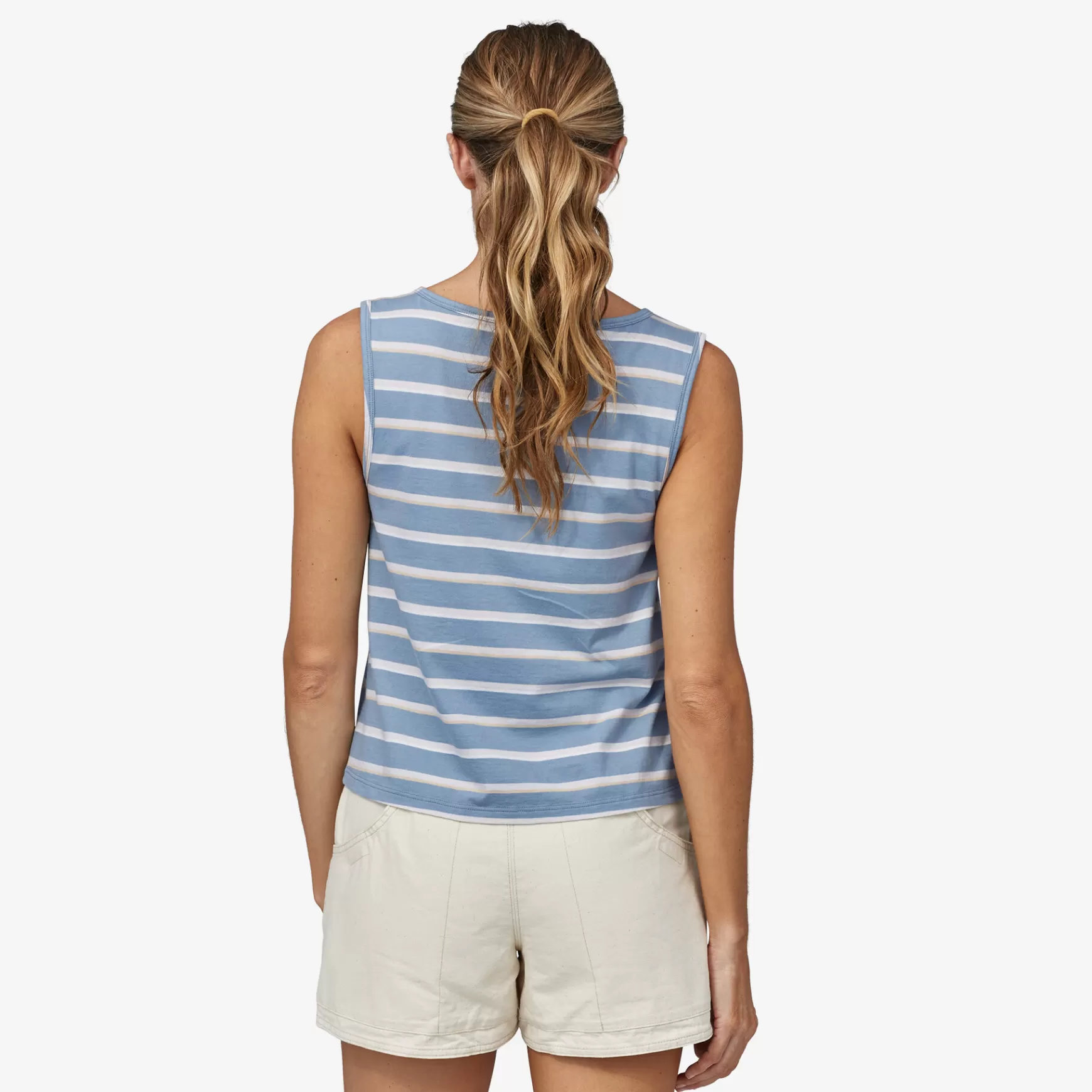 Patagonia Women'S Regenerative Organic Certified Cotton Tank Top Sunset Stripe: Light Plume Grey Sale