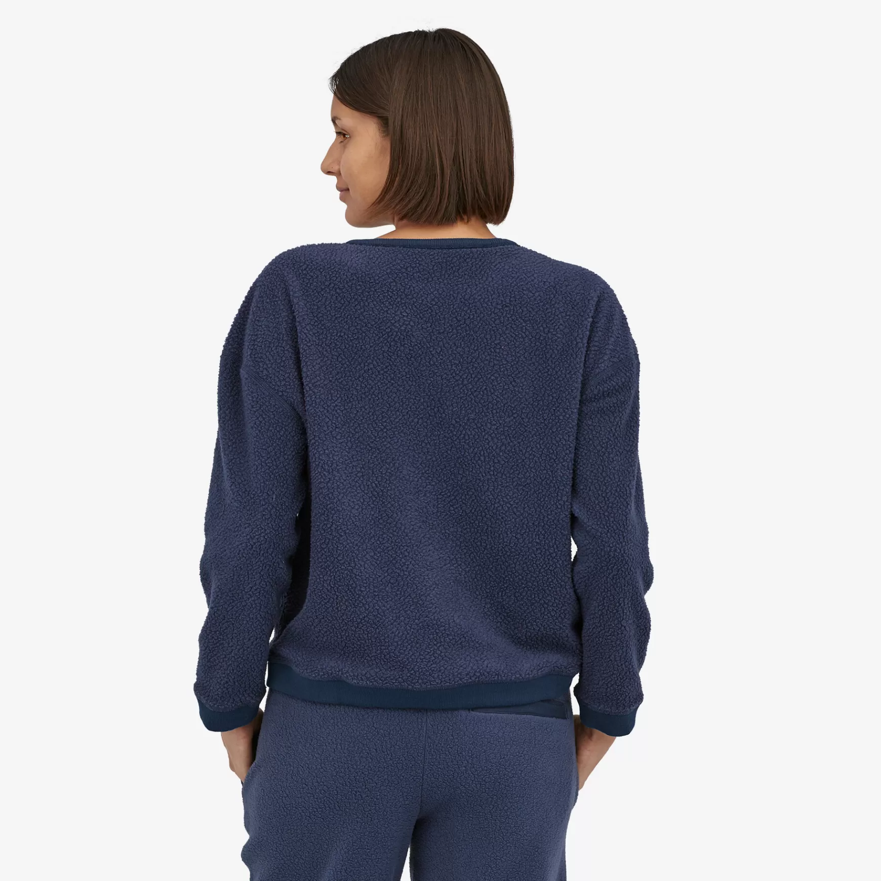 Patagonia Women'S Shearling Fleece Crew New Navy Best Sale