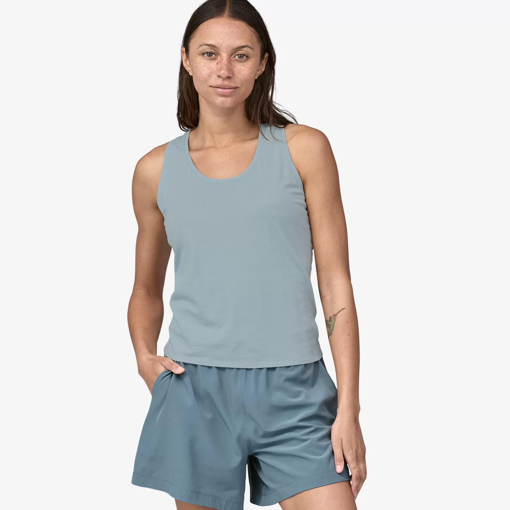 Patagonia Women'S Side Current Tank Top Plume Grey Clearance