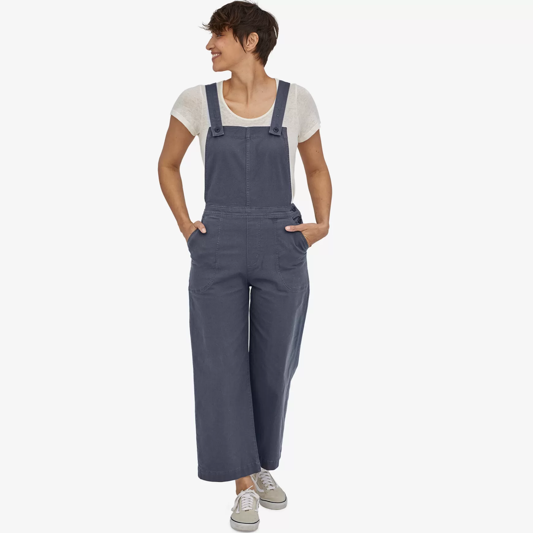 Patagonia Women'S Stand Up Cropped Overalls Smolder Blue Flash Sale